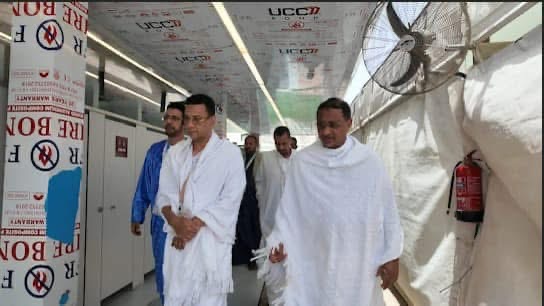 وزير الشؤون الإسلامية يتفقد مخيم الحجاج فى منى