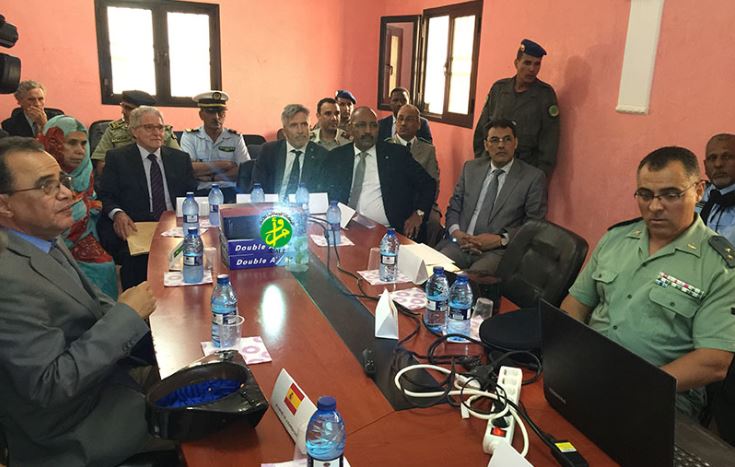 اجتماع الوفد الإسباني ونظيره الموريتاني بمقر مكتب مكافحة الهدرة السرينة بنواذيبو